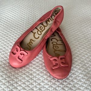 ❌SOLD❌ Sam Edelman Florence Leather Ballet Flats Slip On Shoes Pink - Size 7.5